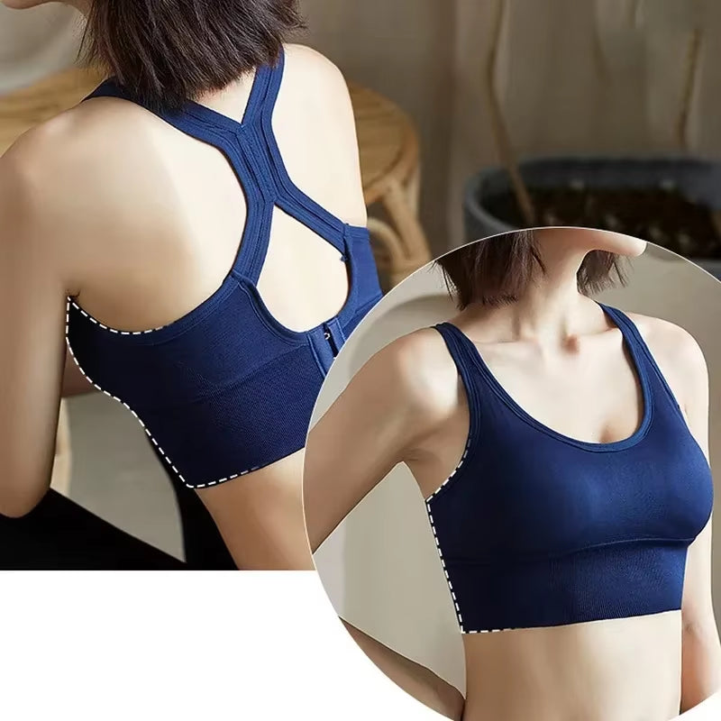 Sexy Sports Bras Racerback Yoga Bra Tank Top Women Fitness Gym Shockproof Seamless Running Workout Fast Dry Underwear Vest