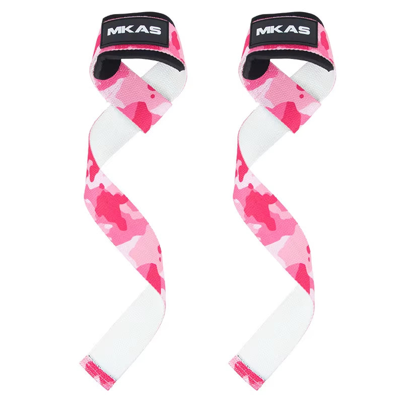 1 Pair Weight Lifting Wrist Straps Gym Fitness Lifting Straps Strength Training Gym Weight Lifting Belt with Non Slip Flex Gel