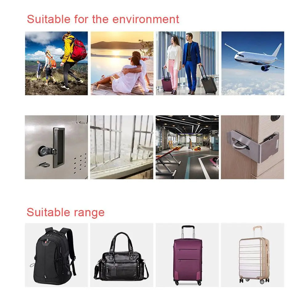 3 Digits TSA Steel Wire Lock Combination Padlock Customs Code Lock Anti-Theft Travel Abroad Luggage Bag Suitcase Trolley Case