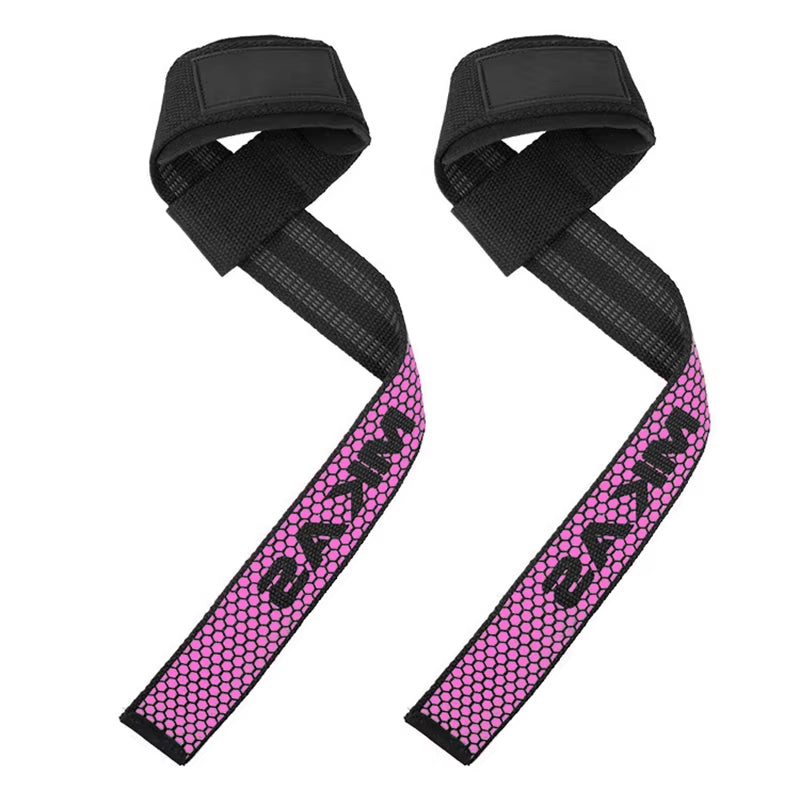 1 Pair Weight Lifting Wrist Straps Gym Fitness Lifting Straps Strength Training Gym Weight Lifting Belt with Non Slip Flex Gel