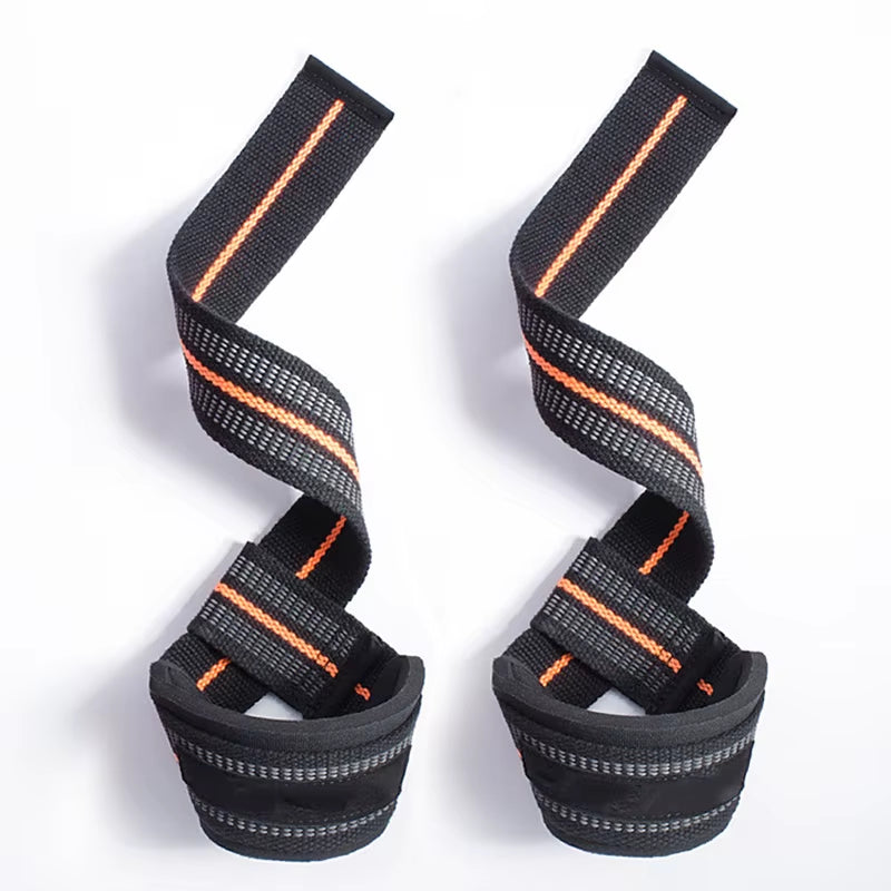 1 Pair Weight Lifting Wrist Straps Gym Fitness Lifting Straps Strength Training Gym Weight Lifting Belt with Non Slip Flex Gel