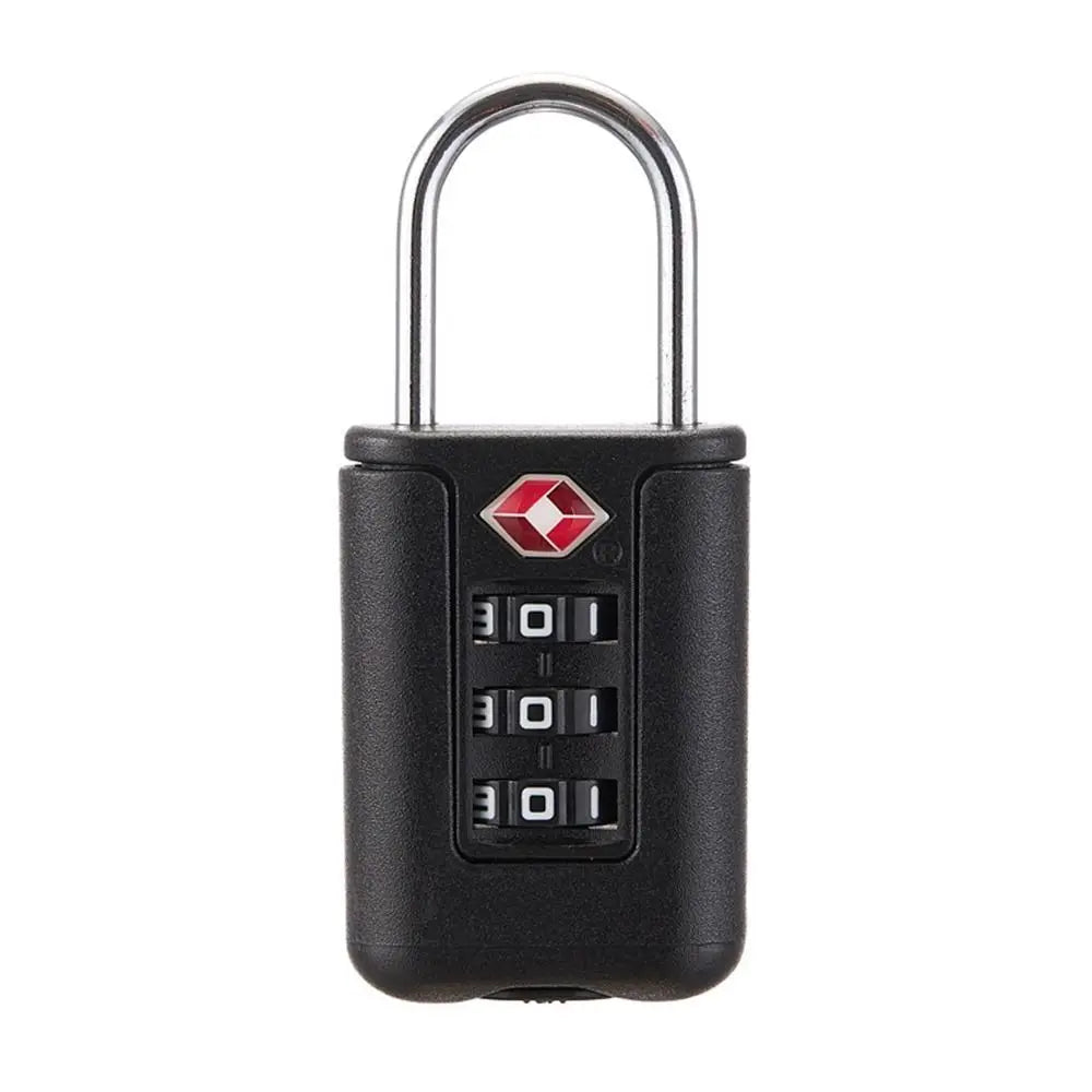 3 Digits TSA Steel Wire Lock Combination Padlock Customs Code Lock Anti-Theft Travel Abroad Luggage Bag Suitcase Trolley Case