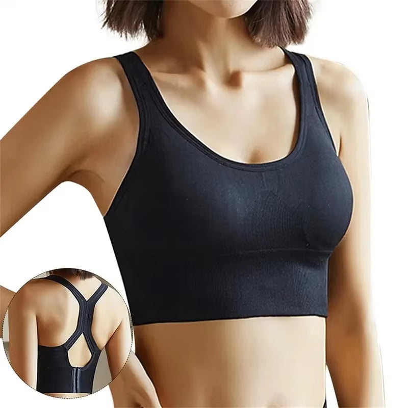 Sexy Sports Bras Racerback Yoga Bra Tank Top Women Fitness Gym Shockproof Seamless Running Workout Fast Dry Underwear Vest