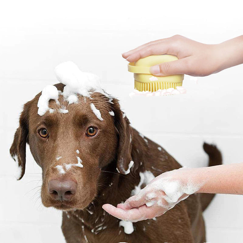 Indulge Your Pet with Soft Silicone Bath Massage Gloves - Perfect for Dogs, Cats, and Kids!