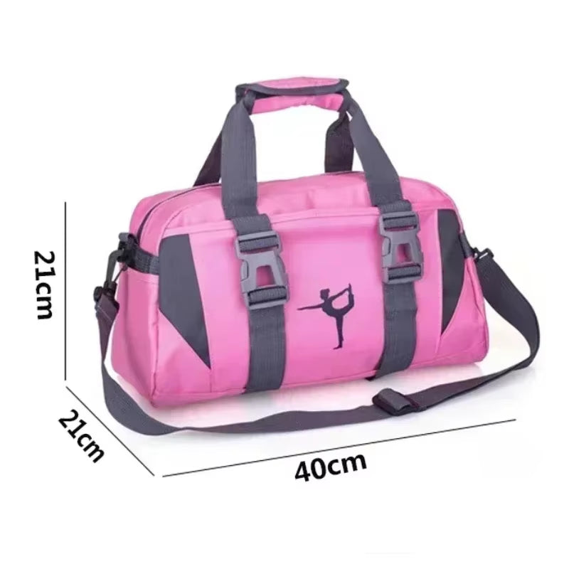 Yoga Fitness Bag Waterproof Nylon Training Shoulder Crossbody Sport Bags for Women Fitness Travel Duffel Clothes Gym Bags