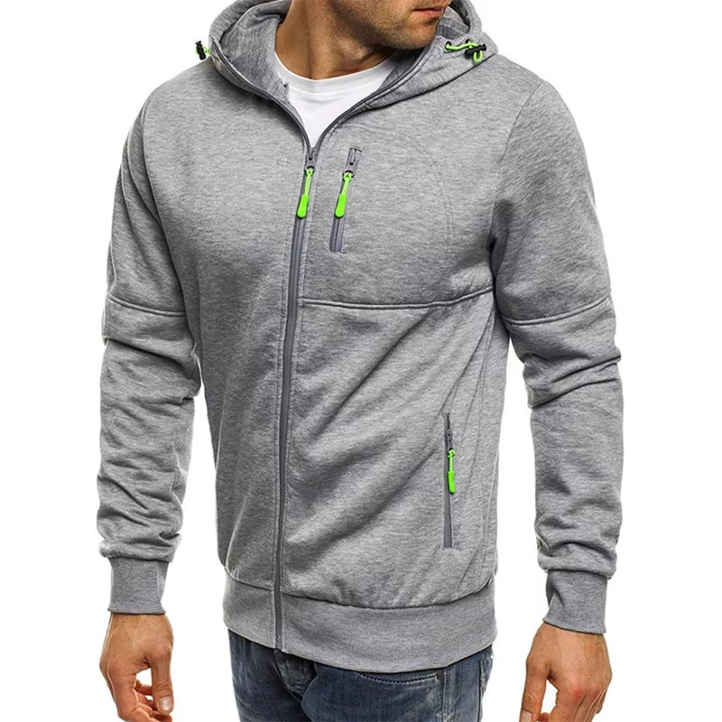 Mens Hoodies Casual Hooded Coat Spring Autumn Sportswear Male Cardigan Sweatshirt Mens Hip Hop Coats Brand Clothing,Ya825