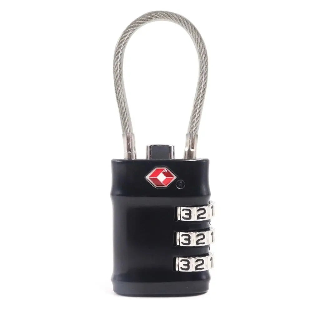3 Digits TSA Steel Wire Lock Combination Padlock Customs Code Lock Anti-Theft Travel Abroad Luggage Bag Suitcase Trolley Case