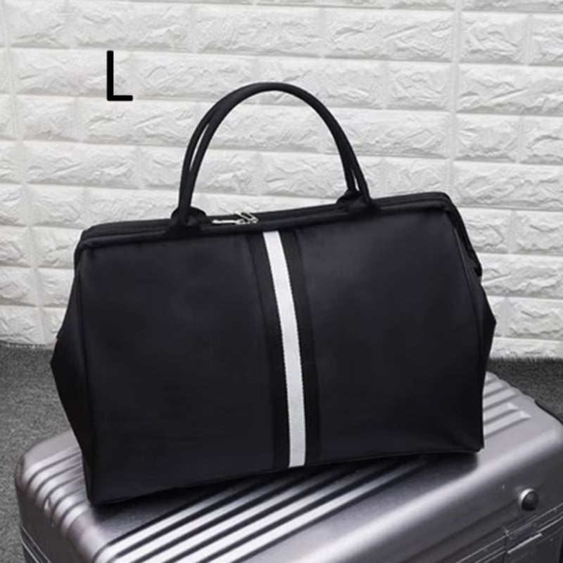 Women Overnight Weekend Fitness Bag Ladies Stripe Yaga Gym Big Travel Bag Light Men Foldable Outdoor Bags Korean XA37WB