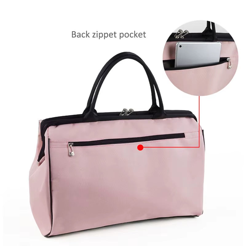 Women Overnight Weekend Fitness Bag Ladies Stripe Yaga Gym Big Travel Bag Light Men Foldable Outdoor Bags Korean XA37WB